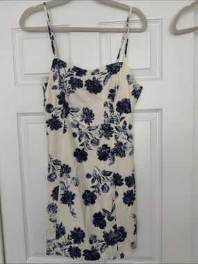 Lush Sundress with Navy Floral Print